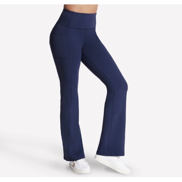 SKECHERS GoWalk GOFLEX HIGH RISE FLARE Pants Navy (XS) NWT! - Picture 1 of 15